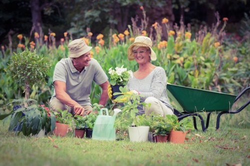 Person using a screen reader to access gardening service information